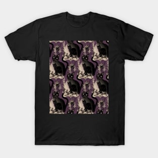 Black Cats: Plums and Cream T-Shirt